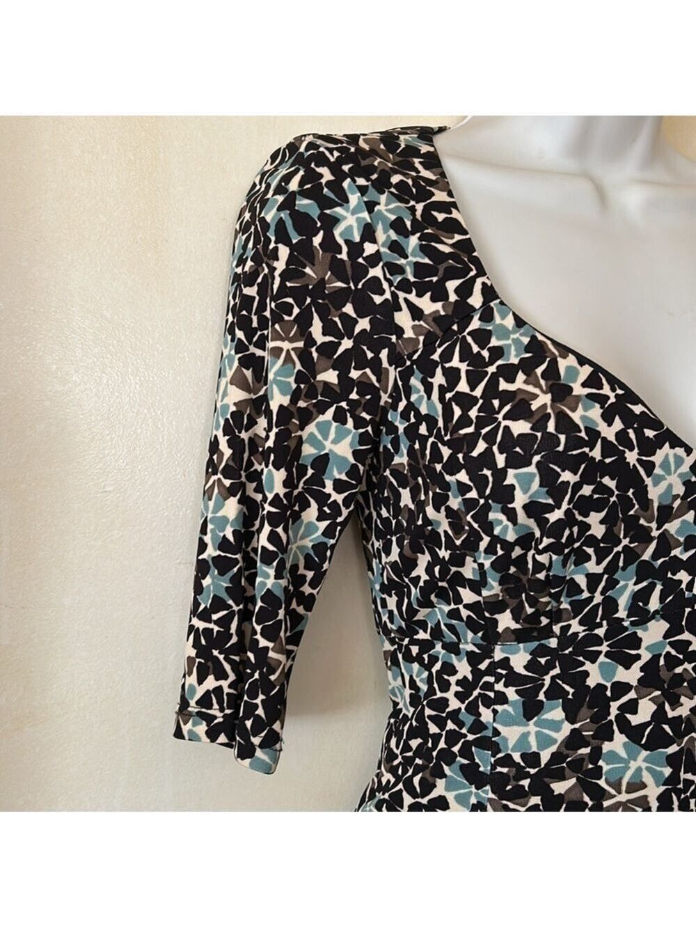 Nanette Lepore green brown and taupe jersey dress size 2 - Picture 3 of 12